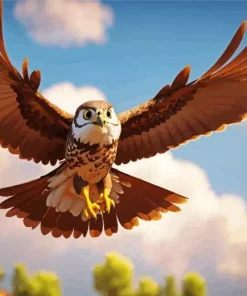 Falcon Flying In The Sky Diamond Painting