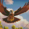 Falcon Flying In The Sky Diamond Painting