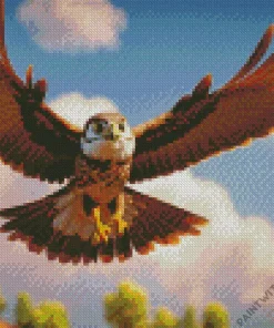 Falcon Flying In The Sky Diamond Painting