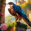 Falcon On A Rock Diamond Painting