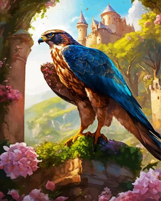 Falcon on a rock Diamond By Numbers Falcon On A Rock Diamond Painting