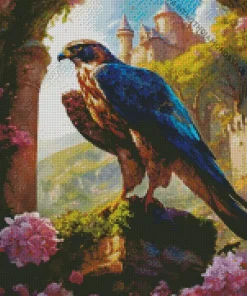 Falcon On A Rock Diamond Painting