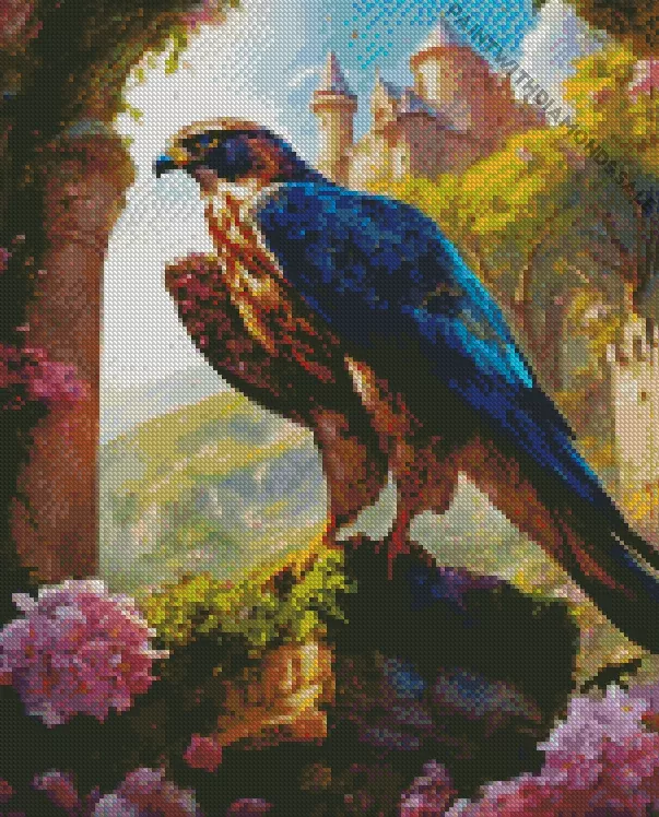 Falcon on a rock Diamond Dotz Falcon On A Rock Diamond Painting
