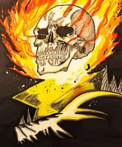 Ghost Rider Art Diamond Painting