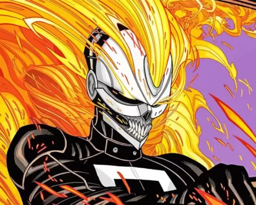 Ghost Rider Poster Animation Diamond Painting