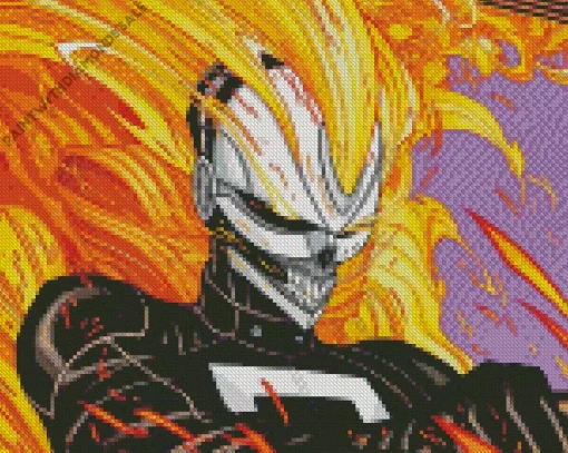 Ghost Rider Poster Animation Diamond Painting