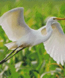 Great Egret Diamond Painting