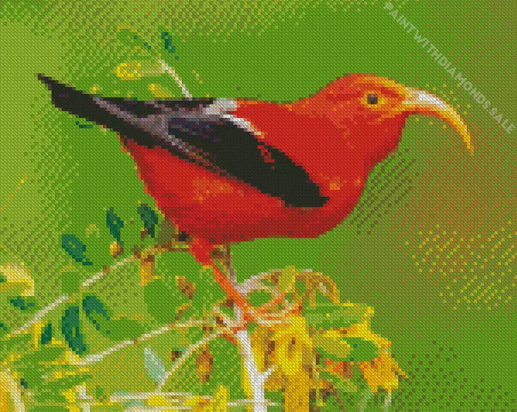 Hawaiian honeycreeper Diamond Dotz Hawaiian Honeycreeper Diamond Painting