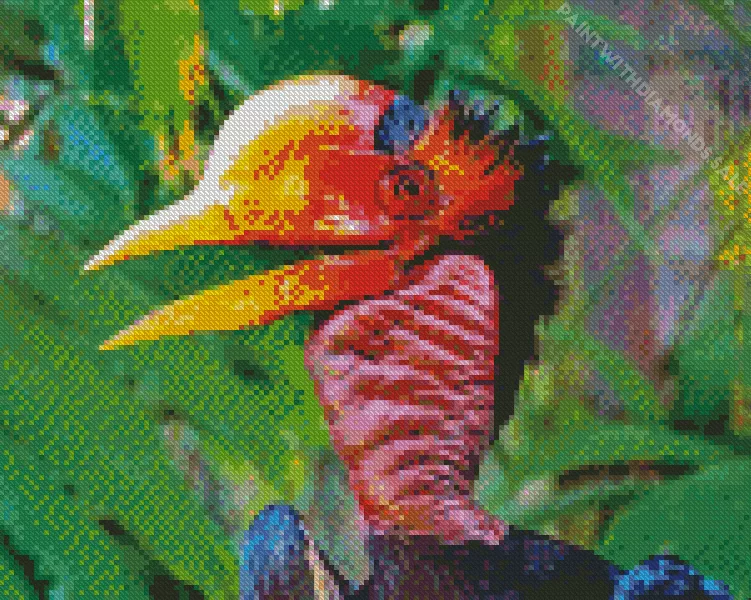 Helmeted hornbill Diamond Dotz Helmeted Hornbill Diamond Painting