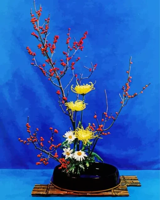 Ikebana Flowers Art Diamond Painting