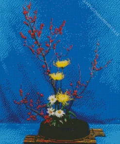 Ikebana Flowers Art Diamond Painting