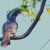 Indian Grey Hornbill Diamond Painting
