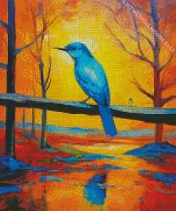 Indigo Bunting Art Diamond Painting