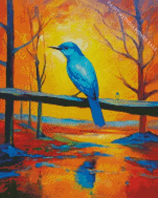 Indigo Bunting Art Diamond Painting