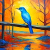 Indigo Bunting Art Diamond Painting