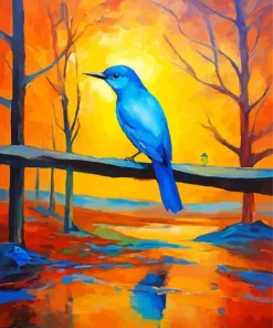 Indigo Bunting Art Diamond Painting