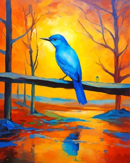 Indigo Bunting Art Diamond Painting