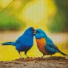 Indigo Bunting Birds Couple Diamond Painting