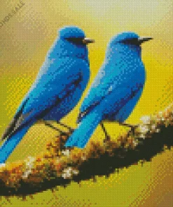 Indigo Bunting Birds Diamond Painting