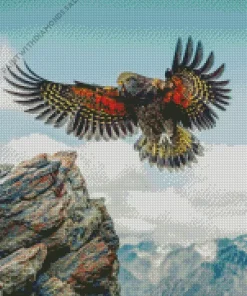 Kea Bird Flying Diamond Painting