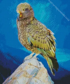 Kea On A Rock Diamond Painting