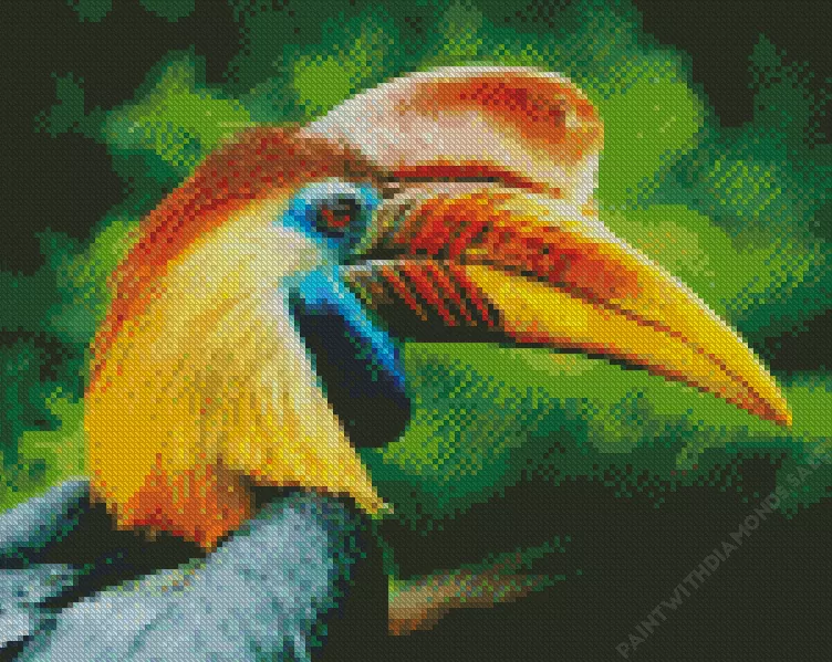 Knobbed hornbill Diamond Dotz Knobbed Hornbill Diamond Painting
