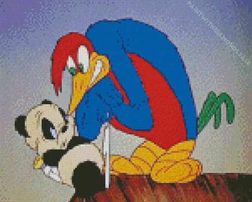 Knock Knock Woody Woodpecker Diamond Painting