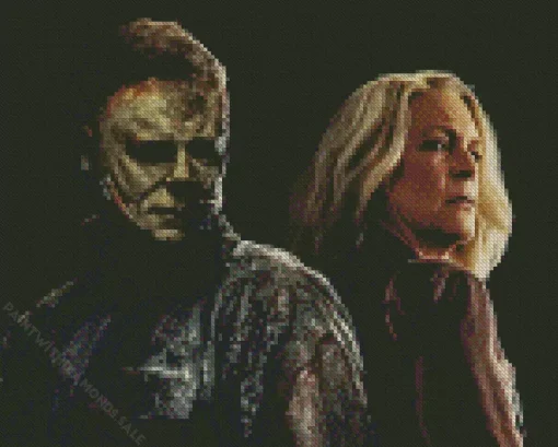 Laurie Strode And Micheal Myers Diamond Painting