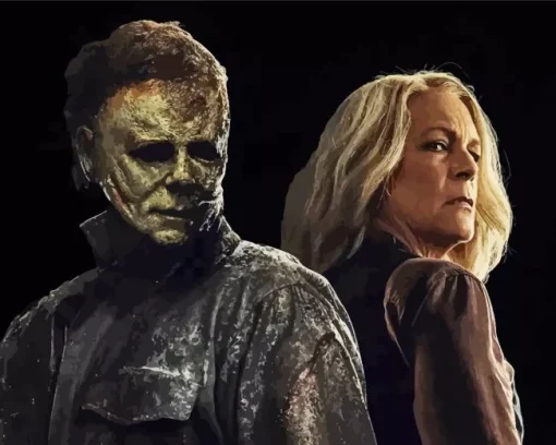 Laurie Strode And Micheal Myers Diamond Painting