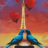 Lovebirds In Paris Diamond Painting