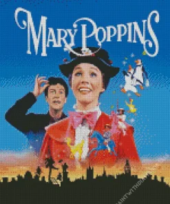 Mary Poppins Film Poster Diamond Painting