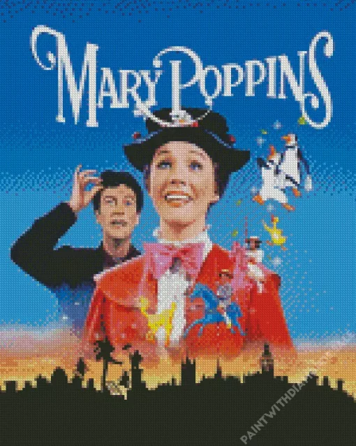 Mary Poppins Film Poster Diamond Painting