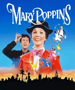 Mary Poppins Film Poster Diamond Painting