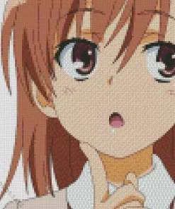 Misaka Mikoto Face Diamond Painting