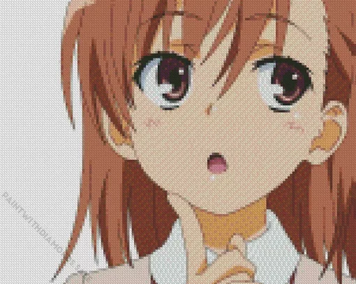 Misaka Mikoto Face Diamond Painting