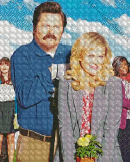 Parks And Recreation Characters Diamond Painting