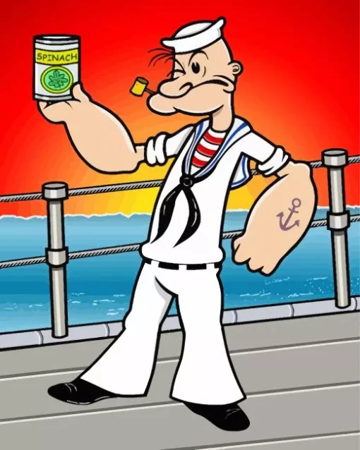 Popeye The Sailor Man Character Diamond Painting