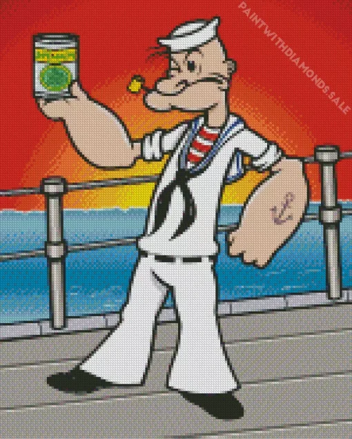 Popeye The Sailor Man Character Diamond Painting