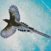 Red Billed Blue Magpie In The Sky Diamond Painting