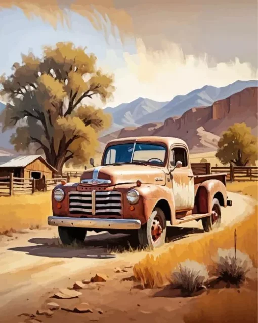 Retro Truck Diamond Painting