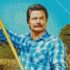Ron Swanson Diamond Painting
