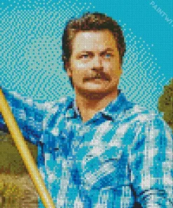 Ron Swanson Diamond Painting