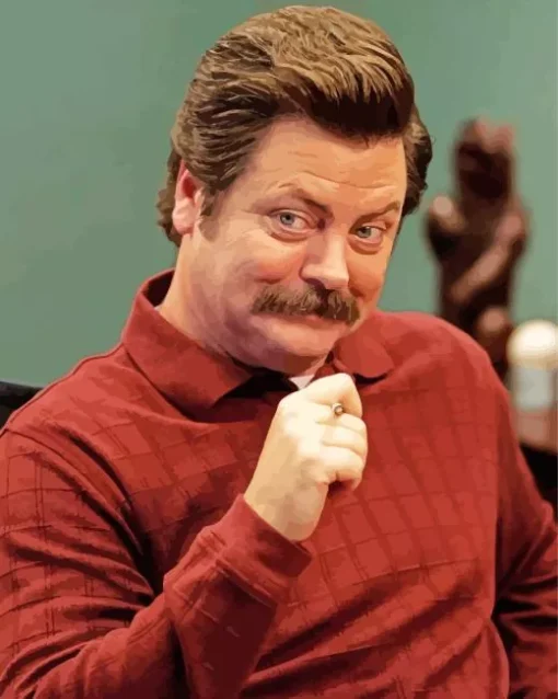 Ron Swanson Parks And Recreation Diamond Painting