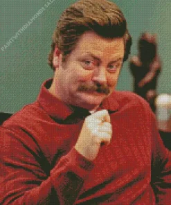 Ron Swanson Parks And Recreation Diamond Painting