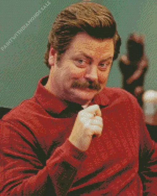 Ron Swanson Parks And Recreation Diamond Painting