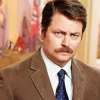 Ron Swanson Character Diamond Painting