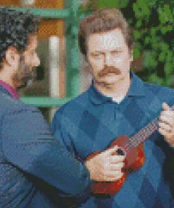 Ron Swanson In Parks And Recreation Diamond Painting