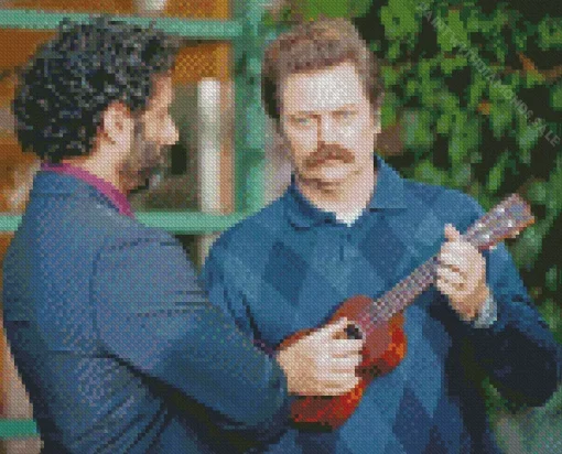 Ron Swanson In Parks And Recreation Diamond Painting