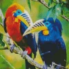 Rufous Necked Hornbill Diamond Painting