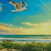 Seagull Bird Flying Diamond Painting